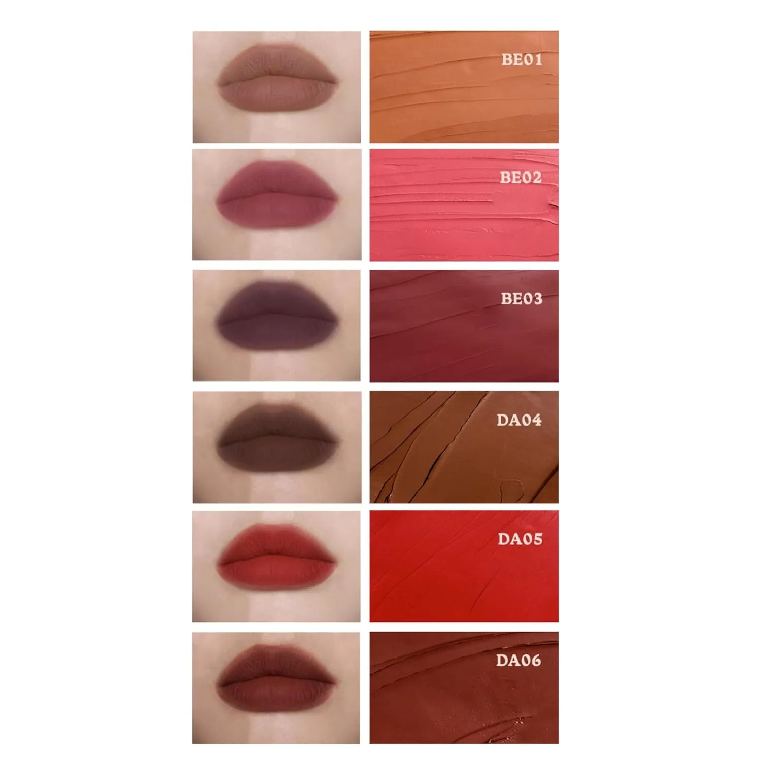 1 PC Beinidar Matte Lip Cream Lip Mud Liquid Lipstick Lip Cushion, Brown Nude Brick Colors Mud Lipstick With Cushion Head (BE11(pink tube), 12g)