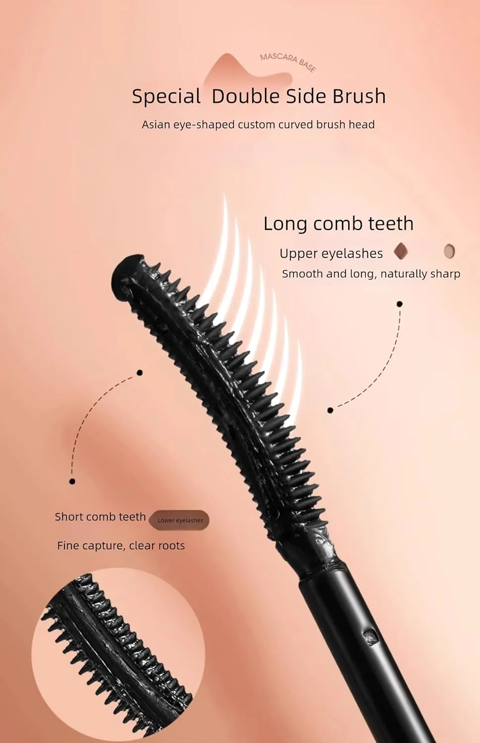 1 PC Ukiss Mascara Primer Long Lasting Curling Lengthening Fix Mascara, Smudge Proof Water Proof Mascara Base Holds All Day Long (01# Black, 5g)