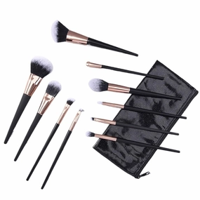 10 pieces of black portable makeup brush set powder blusher brush eye shadow brush makeup tools