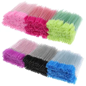 1200 Pieces Disposable Mascara Wands Lash Spoolies Eyelash Spoolies Eyebrow Spoolie for Eye Lash Extension- Colorful