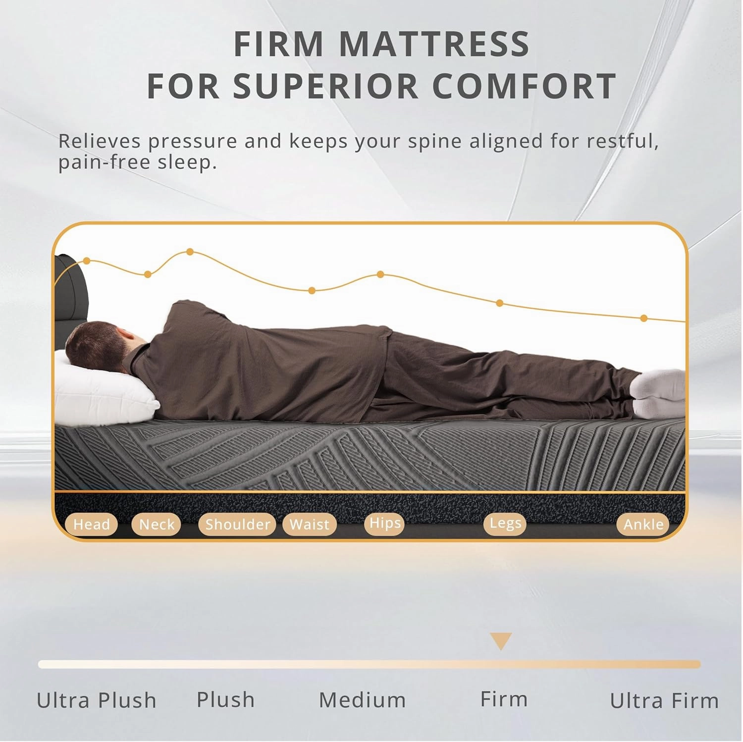 14 Inch Queen Size Memory Foam Mattress in a Box, Copper-Infused Aerofusion Foam & Cooling Fabric Cover, Firm Queen Mattress, Fiberglass-Free, CertiPUR-US Certified, 60”x80”x14”