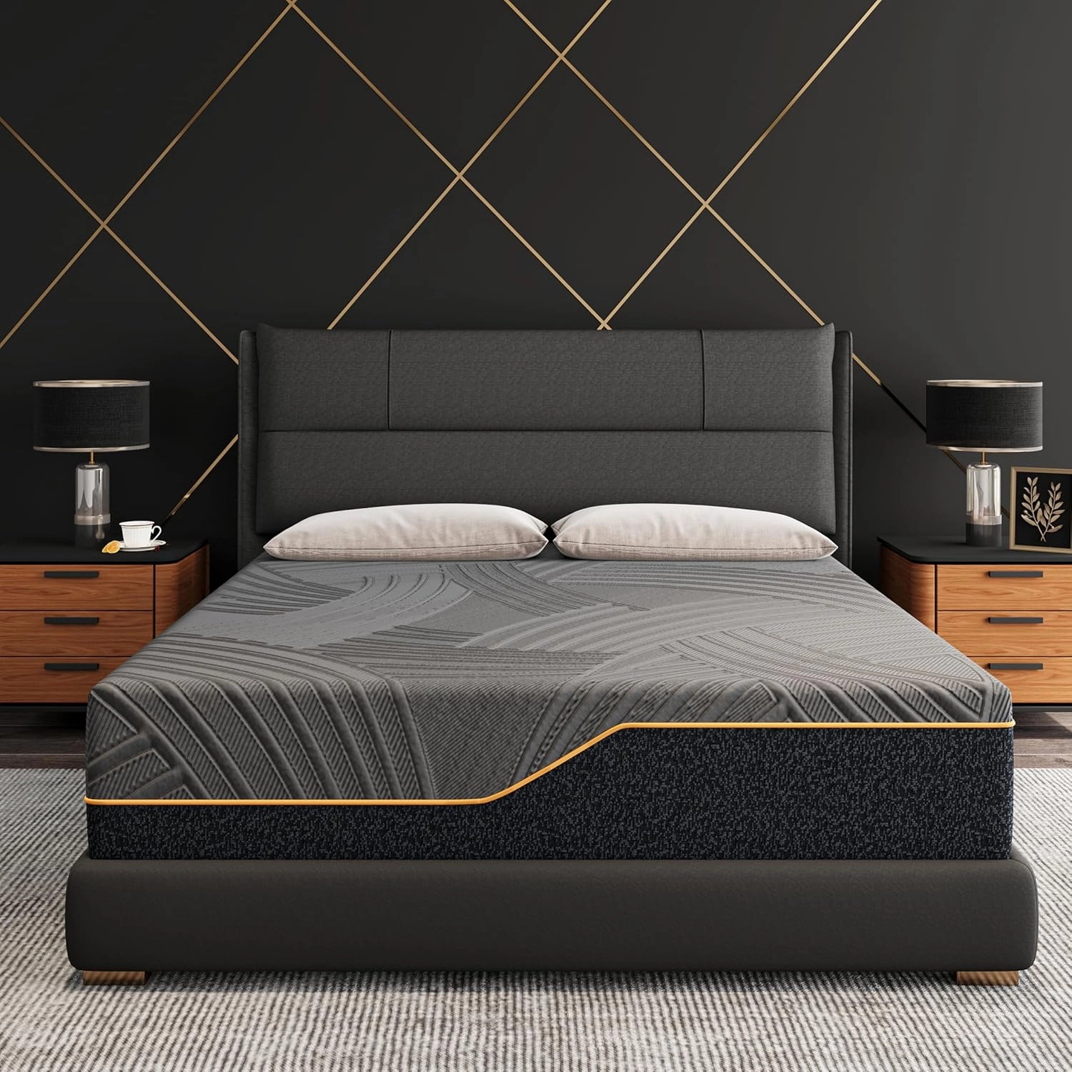 14 Inch Queen Size Memory Foam Mattress in a Box, Copper-Infused Aerofusion Foam & Cooling Fabric Cover, Firm Queen Mattress, Fiberglass-Free, CertiPUR-US Certified, 60”x80”x14”