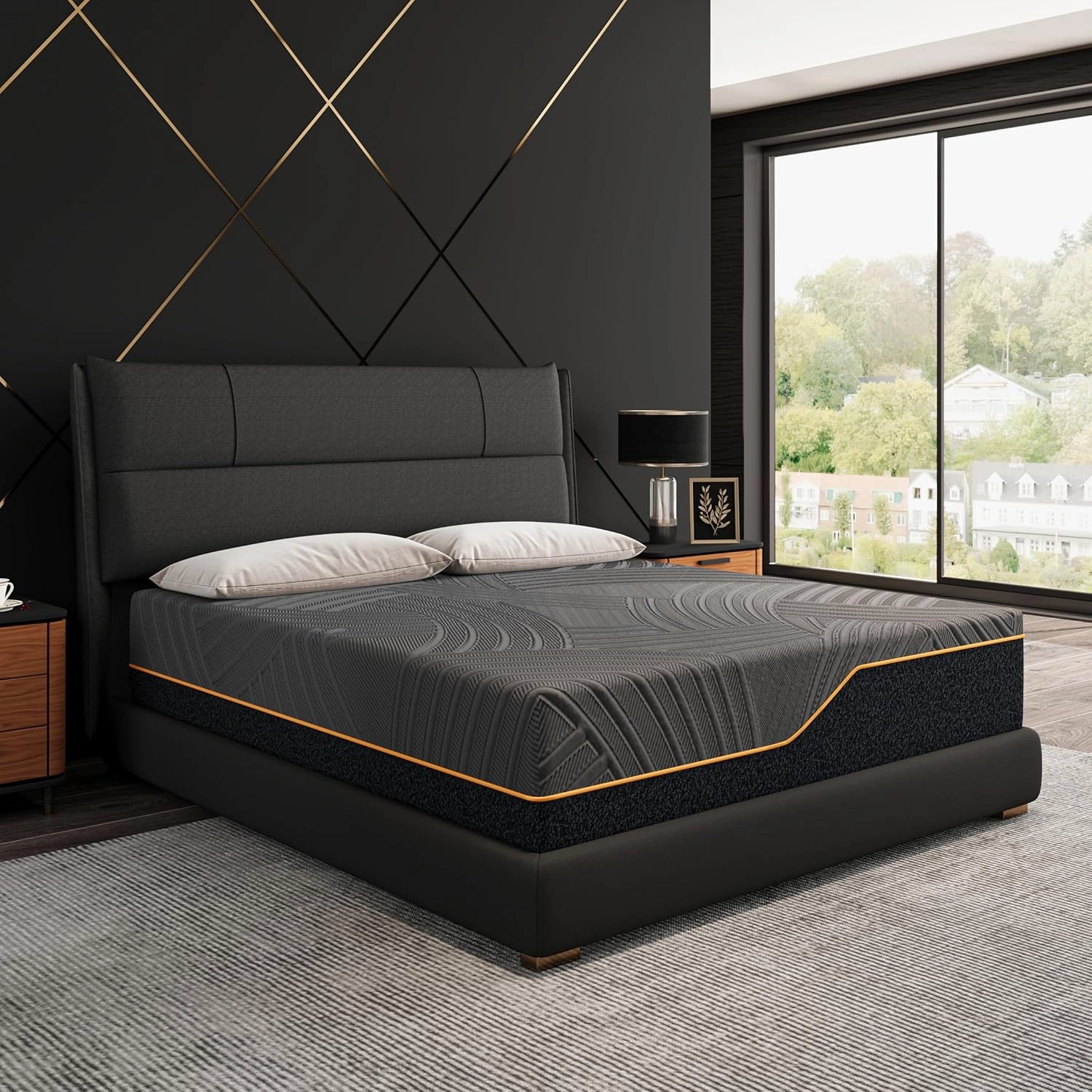 14 Inch Queen Size Memory Foam Mattress in a Box, Copper-Infused Aerofusion Foam & Cooling Fabric Cover, Firm Queen Mattress, Fiberglass-Free, CertiPUR-US Certified, 60”x80”x14”