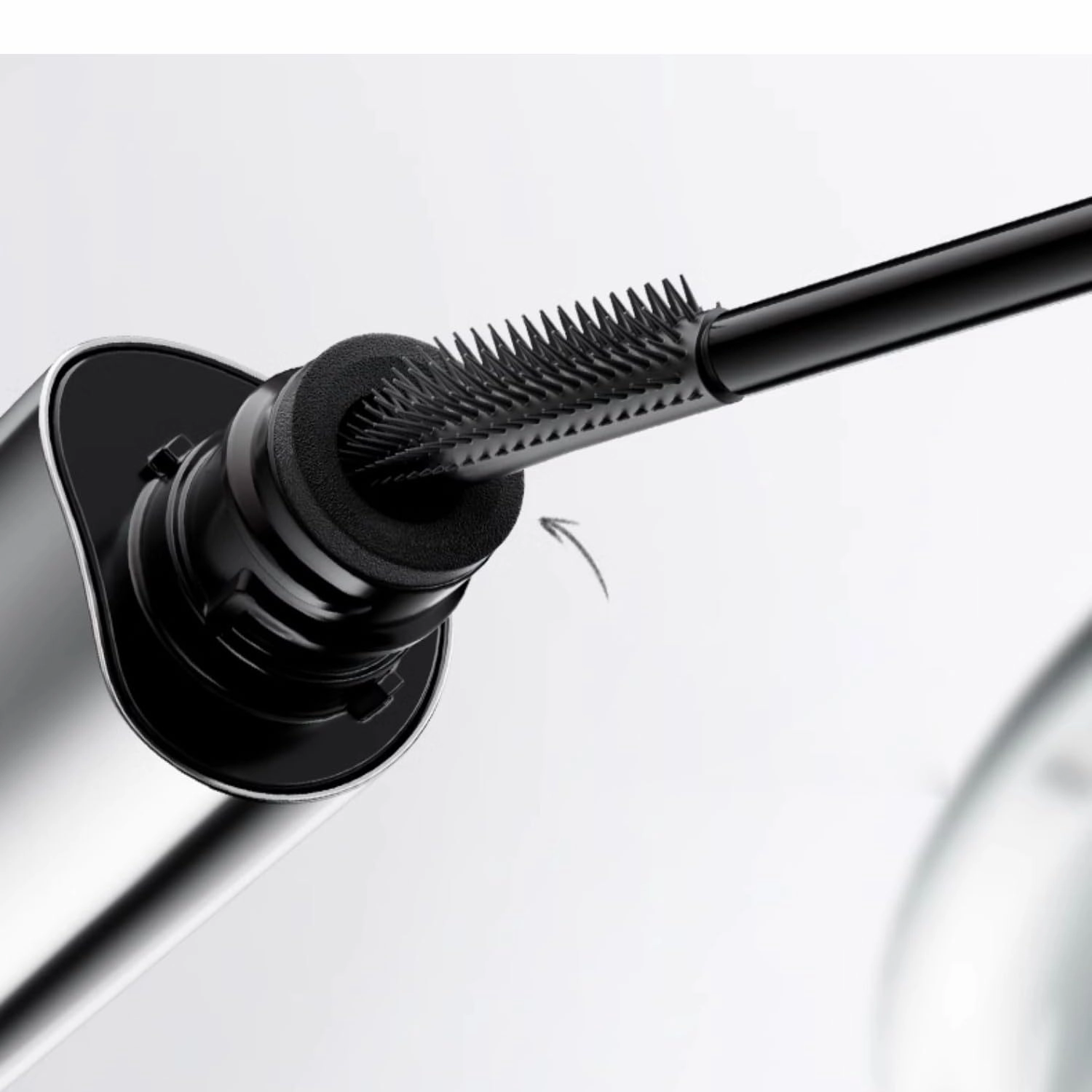 1 PC INSBAHA Mascara Long Lasting Curling Lengthening Thickening Mascara, Smudge Proof Water Proof Mascara Base Holds All Day Long (Black-Lengthening, 4g)