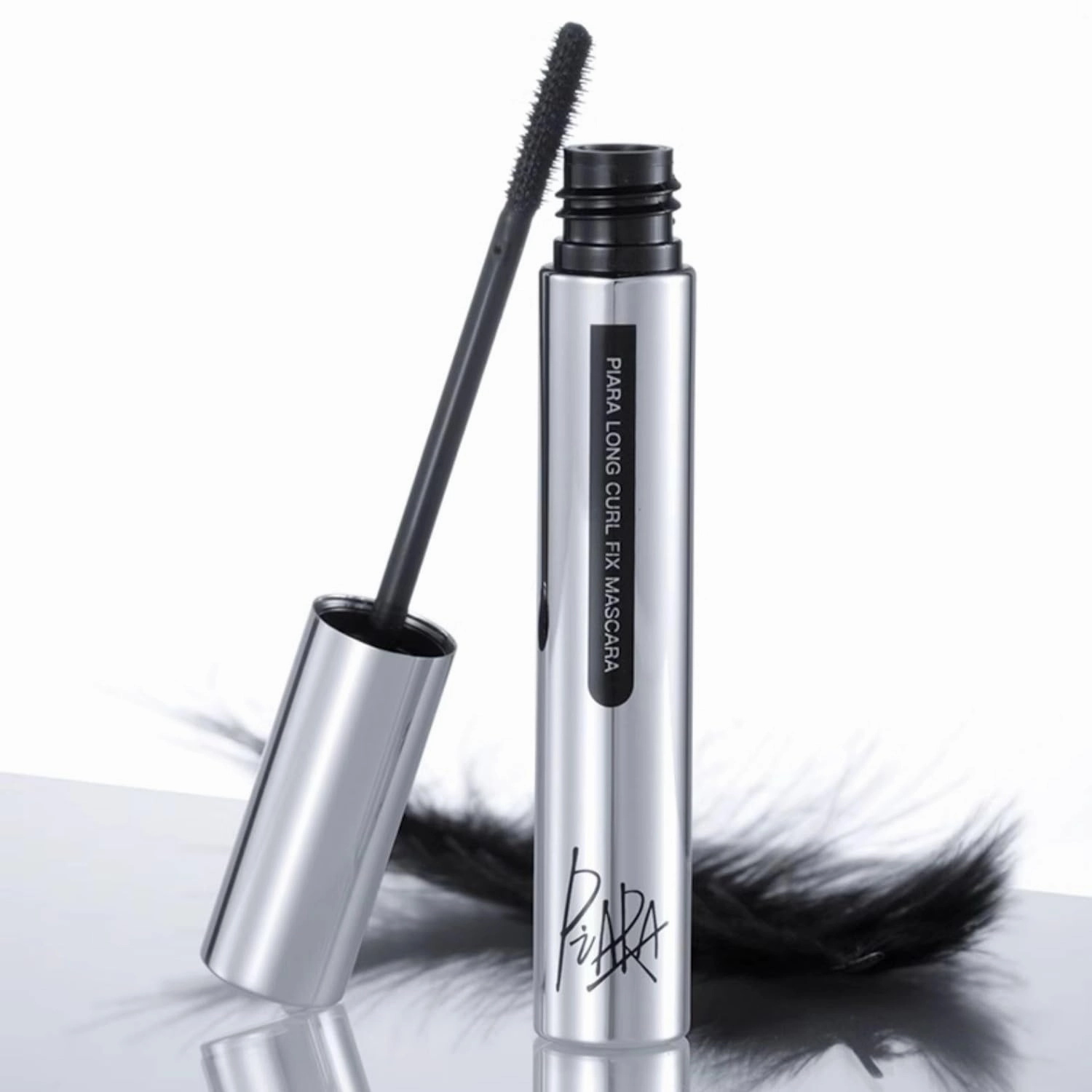 1 PC Piara Long Curl Fix Mascara, Lengthening Curling Smudge Proof Water Proof Mascara Base Holds All Day Long (Black, 6g)