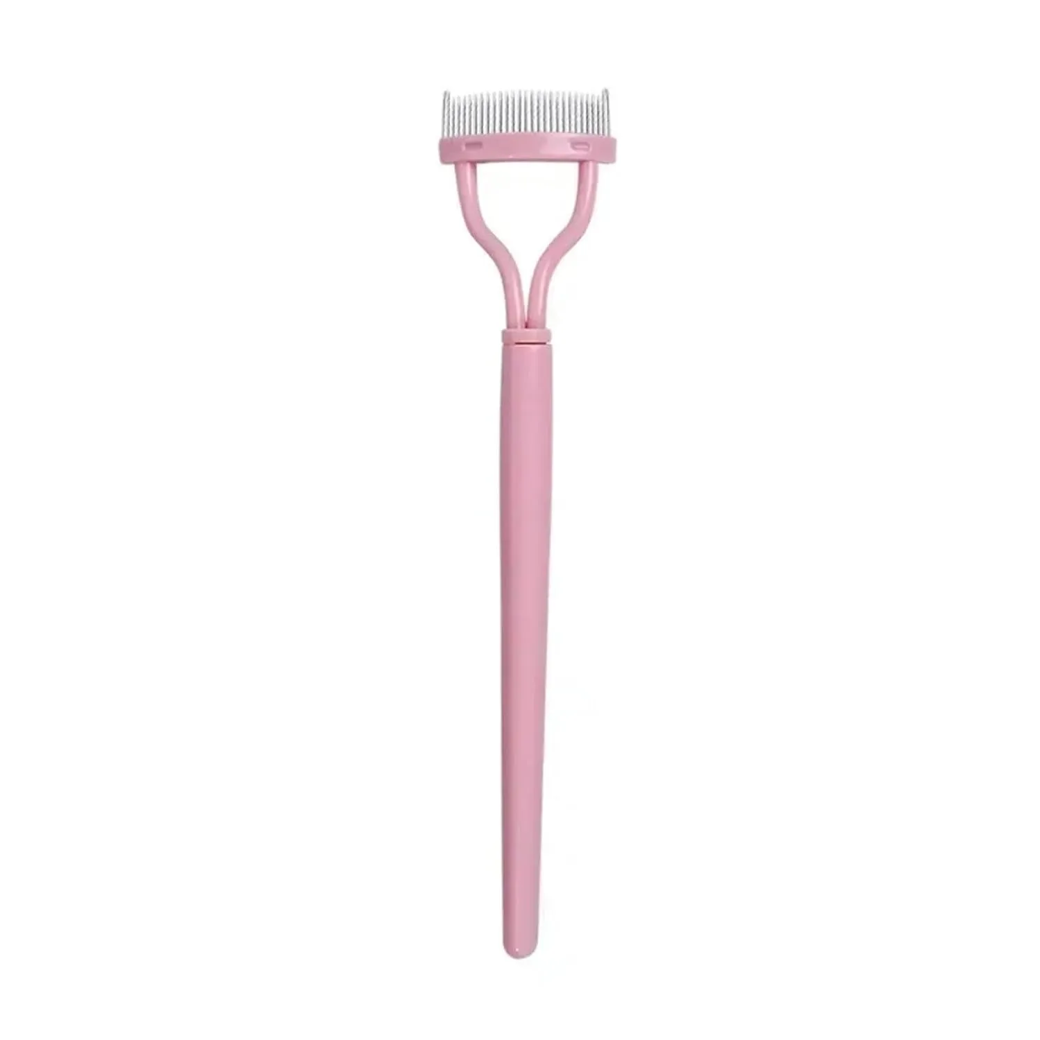1pc Eyelash Separator Metal Teeth Foldable Eye lash Curler Beauty Makeup Stainless Eyelashs Brush Comb Mascara Curl Make up Tool(B-black)