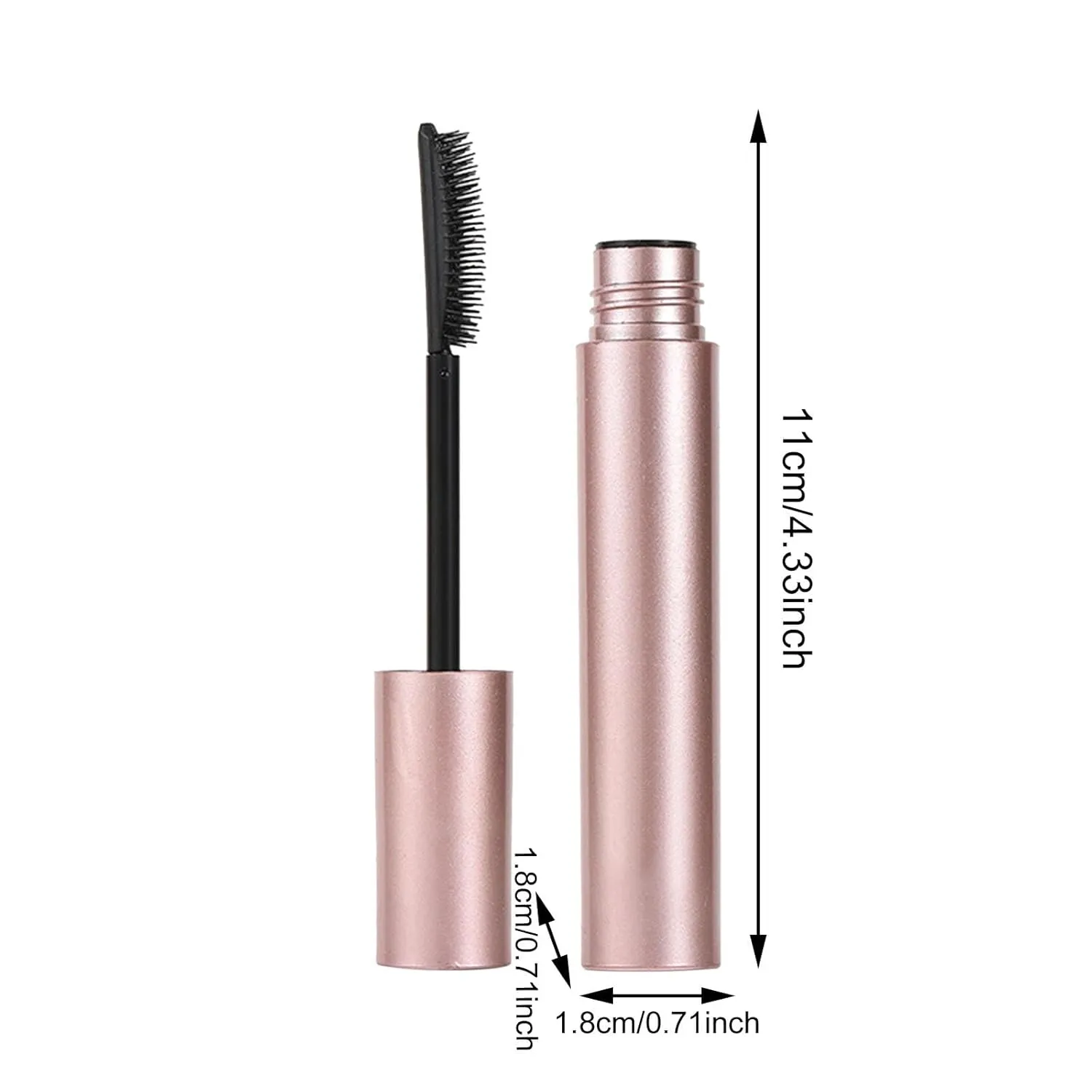 2 Packs Relaxrich Mascara, 2025 New Waterproof & Sweatproof Lengthening & Curling Mascara, Long-Lasting Smudge-proof Metal Wand (Black, 2 Pack)