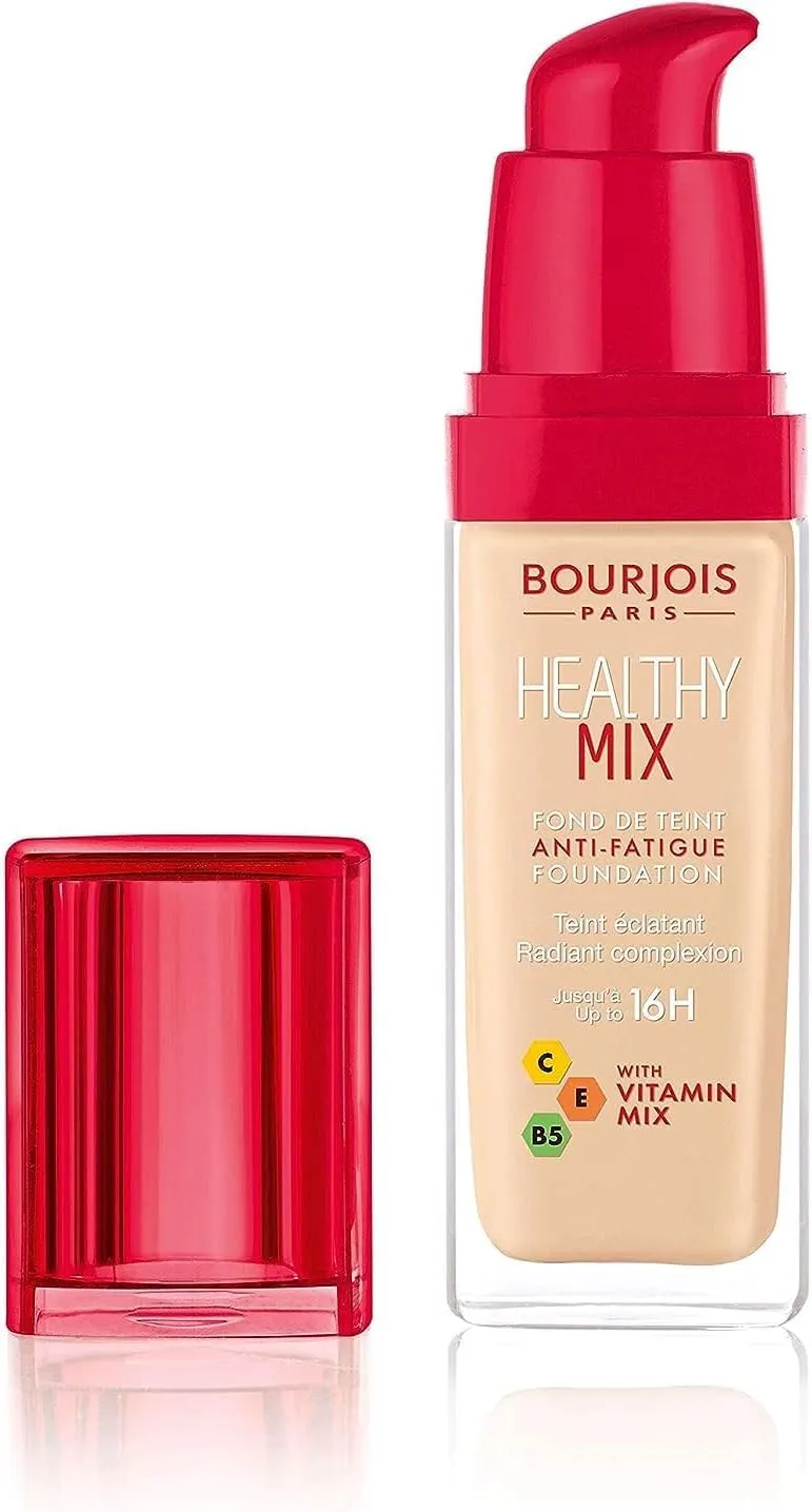 2 x Bourjois Healthy Mix Anti Fatigue Foundation 30ml - 50 Rose Ivory