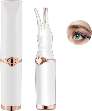2025 New Heated Eyelash Curler,Mini Electric Eyelash Curler,Portable USB lash Eyelash Curler Heat,Electric Eyelash Curler,Eyelash Makeup Tools for Women Girls Beauty Enthusiasts (White)