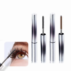 2025 Upgraded Iron Wand Mascara, 3D Curling Eyelash Iron Mascara, Waterproof, Non-smudging, Long Lasting Thrive Mascaras Thick Lash Extensions (Black Brown, Regular)