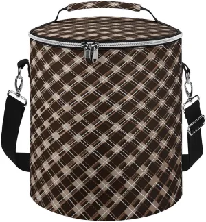 24 Cans Collapsible Soft Cooler Bag,Brown And White Large Leakproof Camping Cooler,Portable Travel Cooler for Picnic, Camping, Beach, Trip