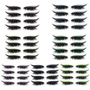 28 Pairs Eyeliner Stickers with Eyelash -Reusable Adhesive Eyeliner Eyelash Makeup Stickers -Cosmetic Quick Easy Application -Double Eyelid Tape Invisible Self-Adhesive Eye Line Strip Sticker