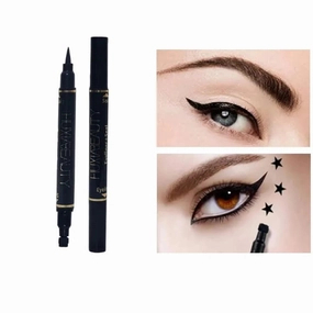2 in 1 Double-Ended Waterproof Liquid Eyeliner   Seal (Black)