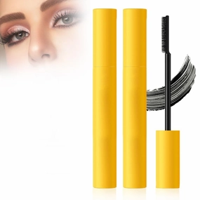 2 PCS Waterproof Black Tubing Mascara for Lash Makeup, Smudge-proof Mascara Volume and Length Formula for Bold, Separated Lashes, Long-lasting Well-Defined Lashes (Black)