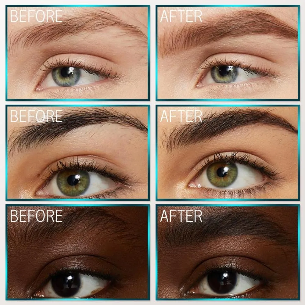 2Pc Microblading Eyebrow Pencil, Magic Eyebrow Tattoo Pencil 4 Fork Tip, Create Natural Hair-Like Brows, Waterproof Brow Pencil with Micro-Fork Tip (Brown-2pcs)
