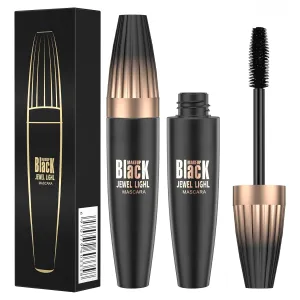 2PCS 4D Silk Fiber Lash Mascara Essence Mascara Volume and Length Waterproof Enlarge Eyelashes Black Long Lasting Lash Enhancer