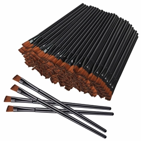300 Pieces Disposable Angled Eyebrow Brushes Bulk Brow Brush Eye Brow Flat Tapered Eyebrow Concealer Brush