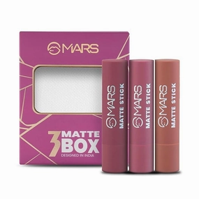 3-Piece Matte Lipstick Set, Long-Lasting, Peaches & Nudes Shades, 0.11 oz Each