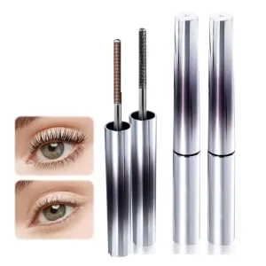 3D Curling Eyelash Iron Mascara, 2025 New Metal Tubing Mascara Black & Brown for Lash Makeup,Waterproof Long Lasting Lash Extensions Magic Mascaras (Black Brown, One Size)