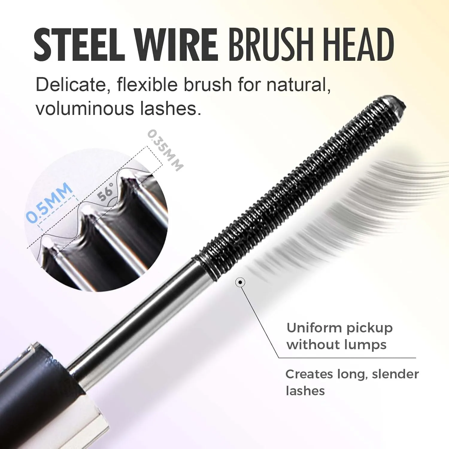 3D Curling Eyelash Iron Mascara, 2025 New Metal Tubing Mascara Black & Brown for Lash Makeup,Waterproof Long Lasting Lash Extensions Magic Mascaras (Black Brown, One Size)