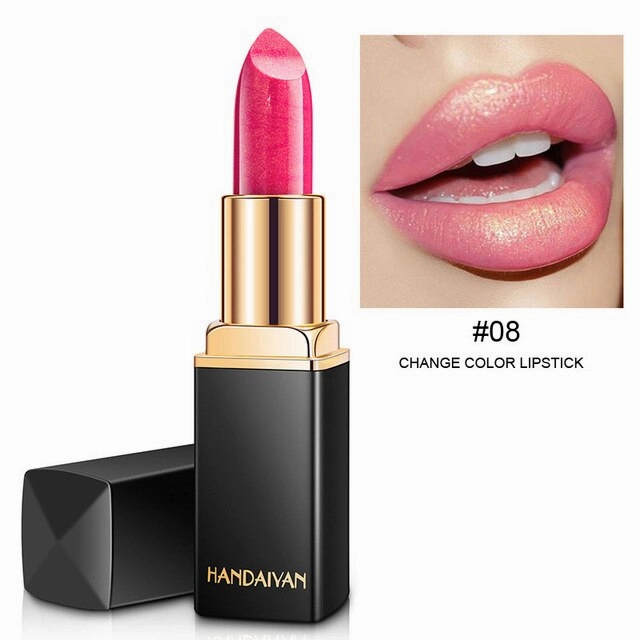 3D Diamond Glitter Lipstick Waterproof Long Lasting Pigment Pink Mermaid Shimmer Korean Lipstick Lips Beauty Cosmetics