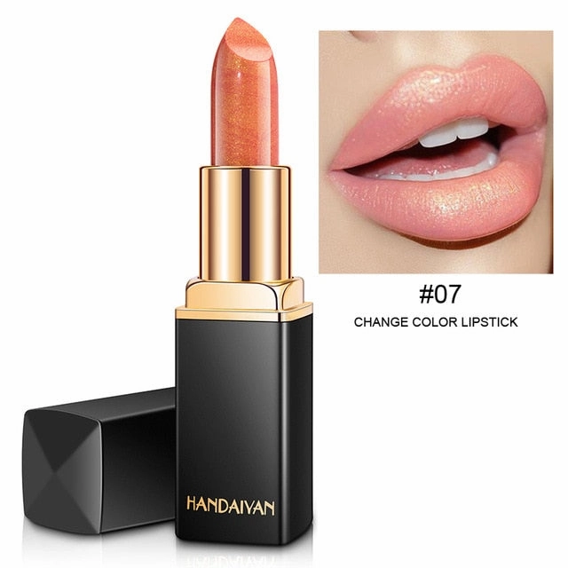 3D Diamond Glitter Lipstick Waterproof Long Lasting Pigment Pink Mermaid Shimmer Korean Lipstick Lips Beauty Cosmetics