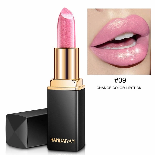 3D Diamond Glitter Lipstick Waterproof Long Lasting Pigment Pink Mermaid Shimmer Korean Lipstick Lips Beauty Cosmetics