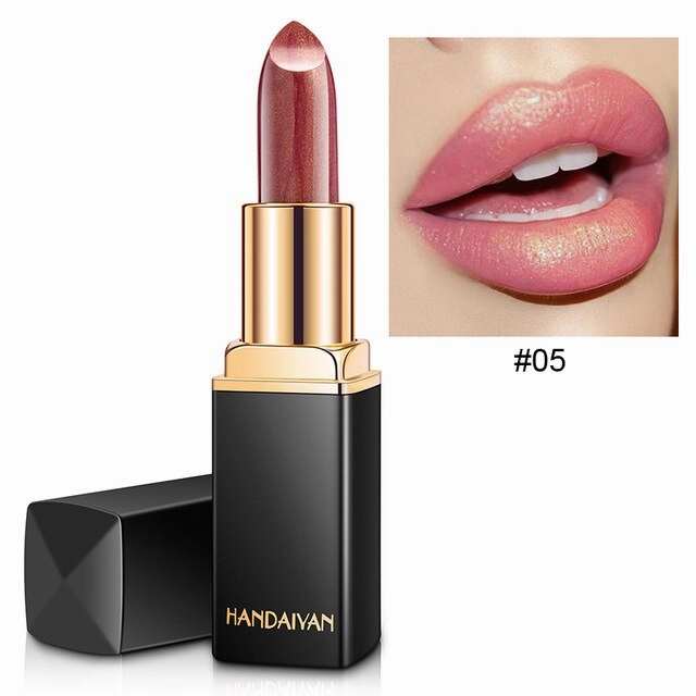 3D Diamond Glitter Lipstick Waterproof Long Lasting Pigment Pink Mermaid Shimmer Korean Lipstick Lips Beauty Cosmetics