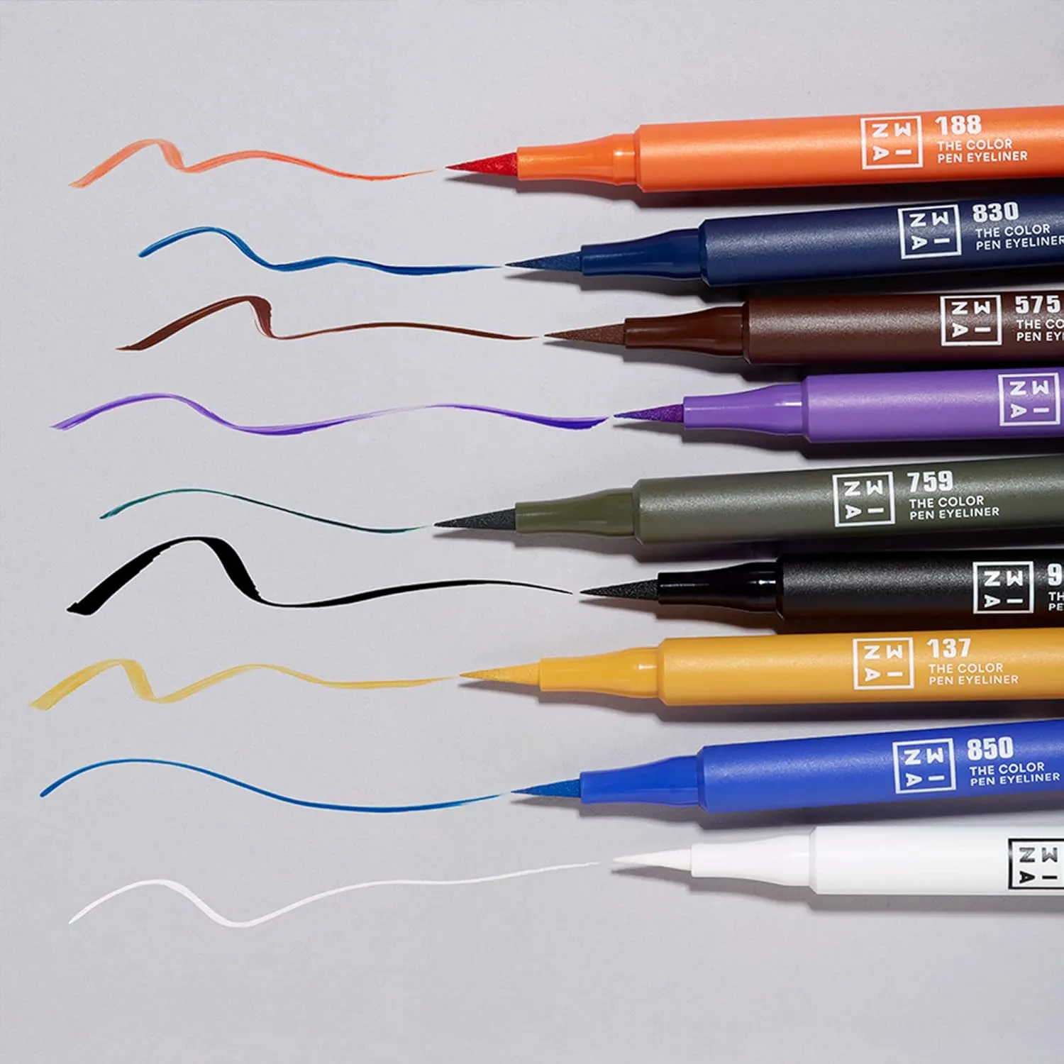 3INA The Color Pen Eyeliner 575 - Ultra Fine Tip 14H Brown Longwear Liquid Liner - Vibrant Colors, Matte, Smudgeproof, Flake Proof Eye Makeup - Cruelty Free, Paraben Free, Vegan Cosmetics - Brown