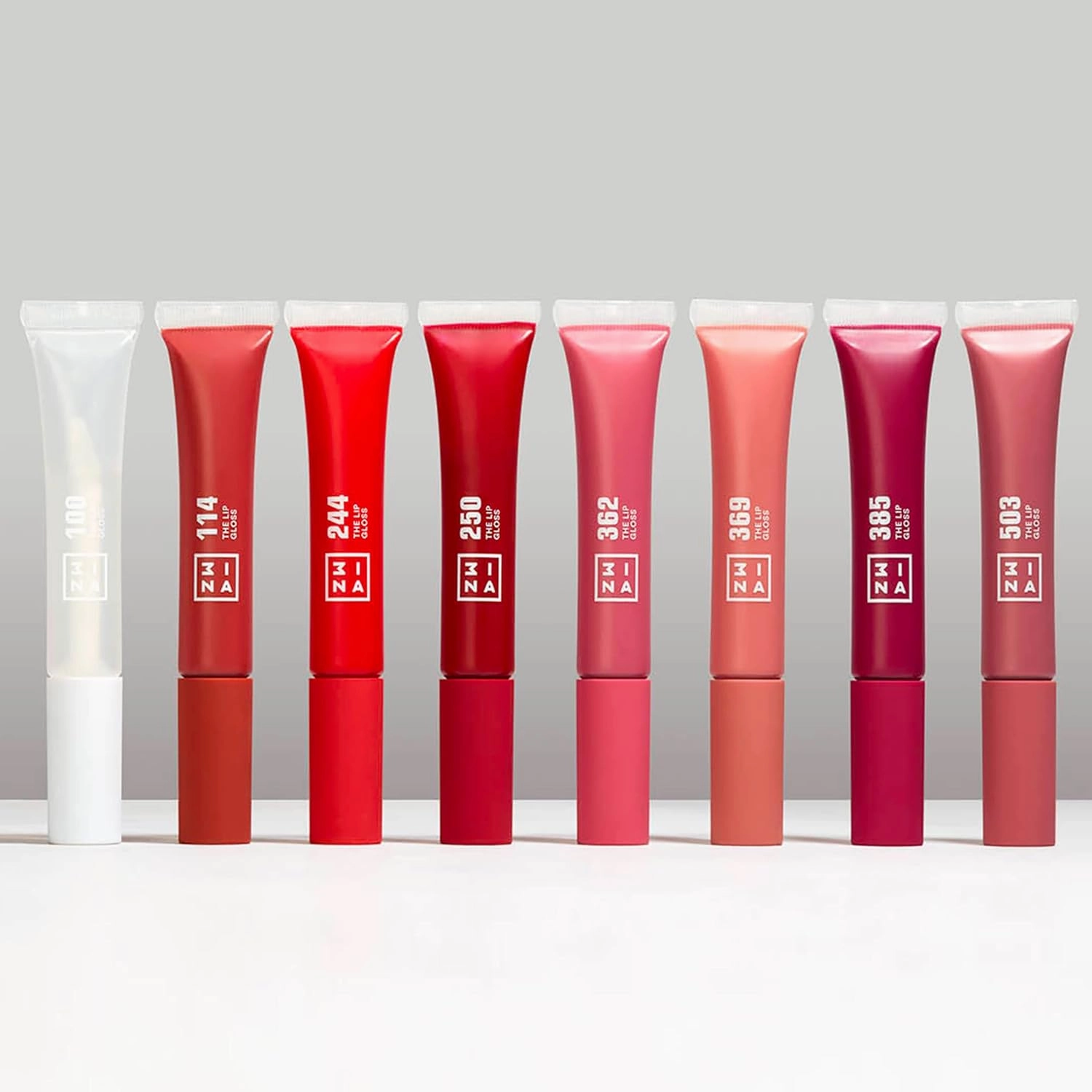 3Ina MAKEUP - Vegan - Cruelty Free - The Lip Gloss 244 - Red Lip Gloss - Mirror-effect - Glossy Look - Creamy Texture - Highly Pigmented - Lip Gloss with wand