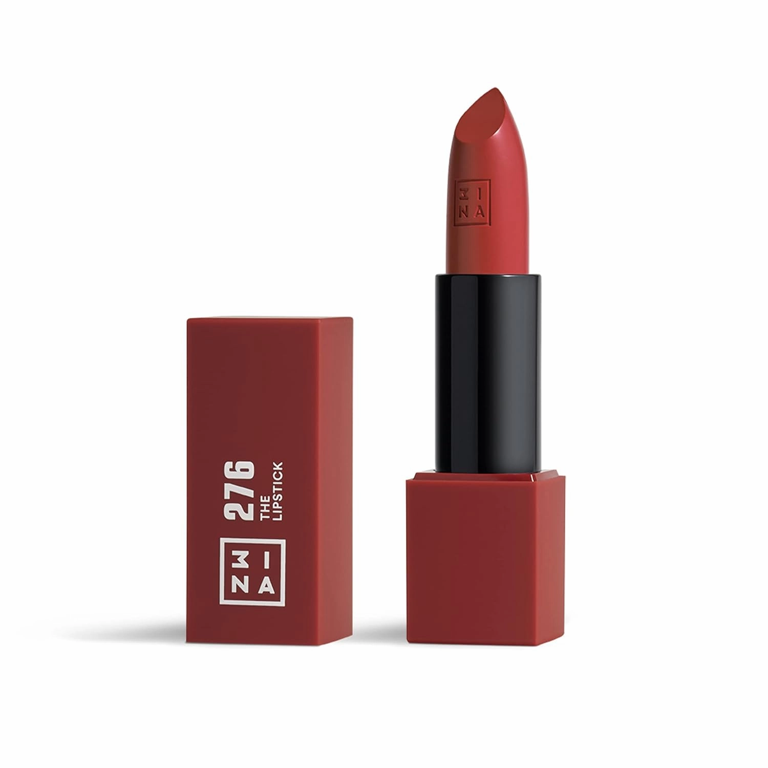 3Ina The Lipstick - 276 Shiny Dusty Red for Women - 0.11 oz Lipstick