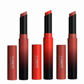 3pk SET Maybelline Ultimatte Matte Lipstick 288 More Auburn   299 More Scarlet   899 More Rust