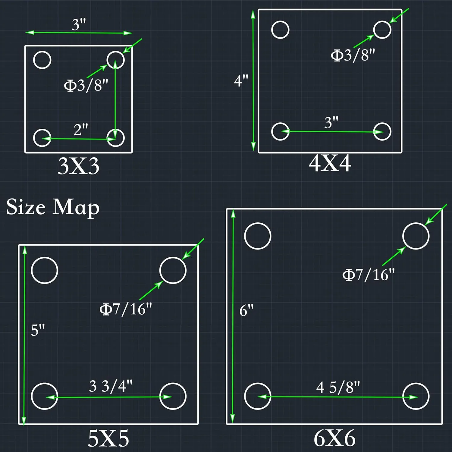 4-inch Steel Plate with Holes. 4 PCS 4"x4"Steel Plate Made from Premium 9 Gauge A36 Hot Rolled Mild Steel. Laser Cut Metal Plate with Smooth Edges. Weldable & Paintable Steel Plates.