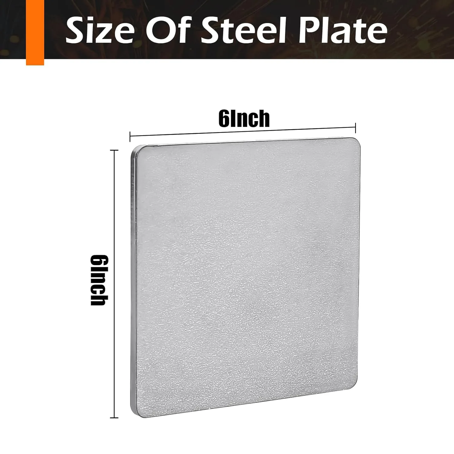 4 Pcs 6" x 6" A36 Steel Plate - Hot Rolled, Laser Cut, Weldable & Paintable - Ideal for Industrial & DIY Projects