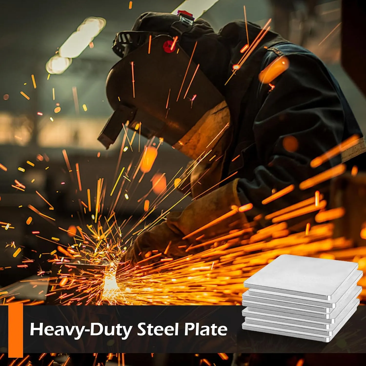 4 Pcs 6" x 6" A36 Steel Plate - Hot Rolled, Laser Cut, Weldable & Paintable - Ideal for Industrial & DIY Projects
