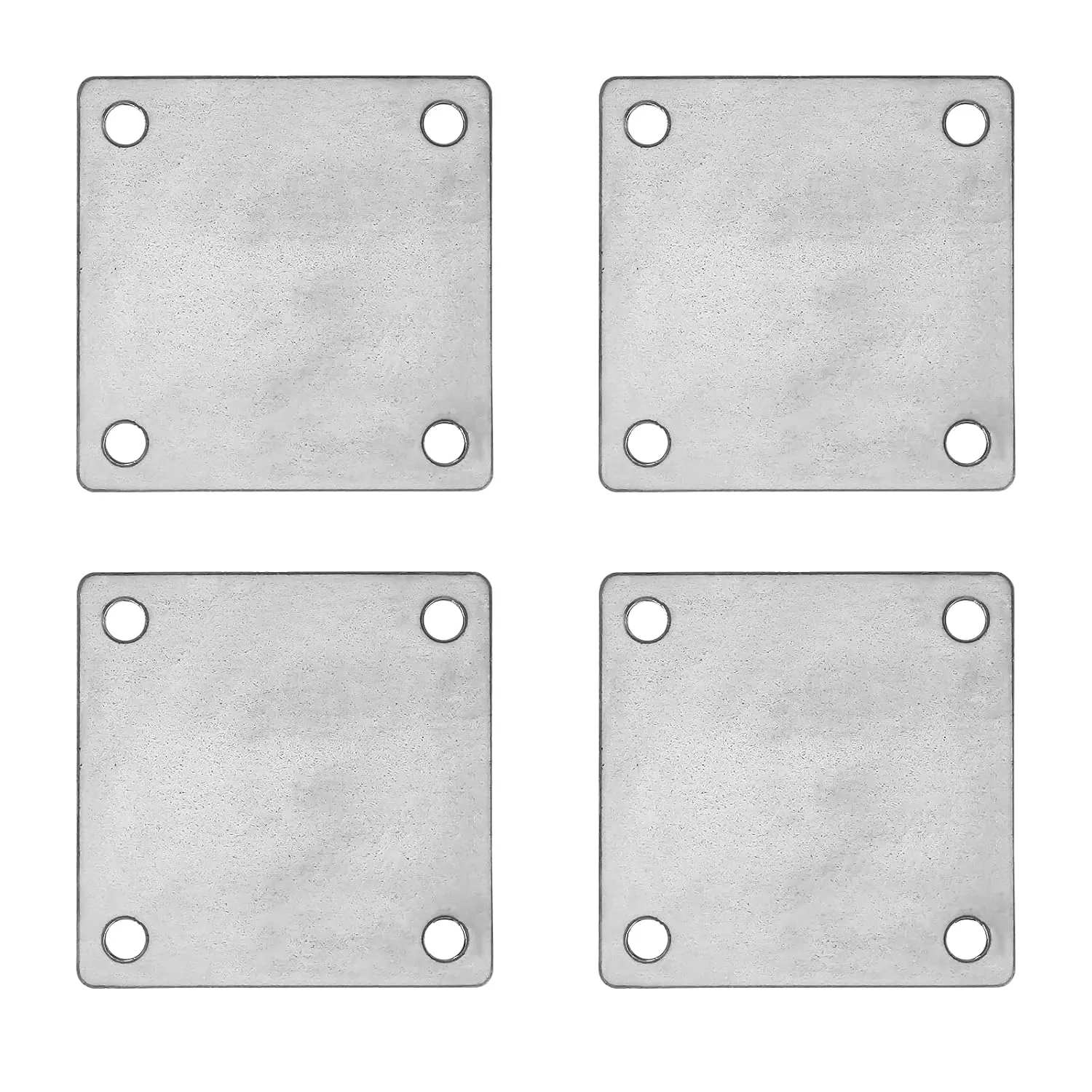 4 Pcs A36 Steel Plates, 4"x4", Hot Rolled, Laser Cut, Weldable & Paintable, Ideal for Industrial & DIY Projects