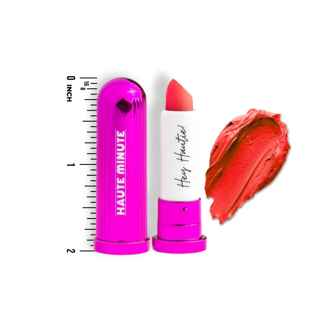 4Ever Haute Lipstick – Coral Lipstick Long Lasting, Bold Satin Finish, Vegan, Cruelty-Free - Clean & Natural, Travel-Friendly Lip Color (Reservations)