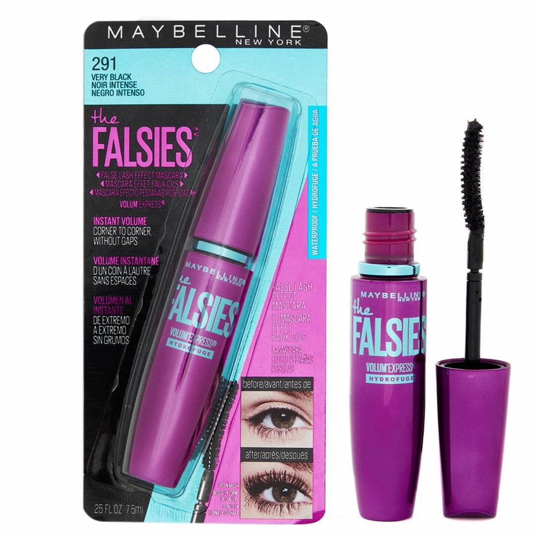 4x Maybelline the Falsies Volum Express Mascara - 291 Very Black Waterproof