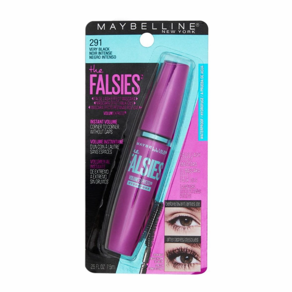 4x Maybelline the Falsies Volum Express Mascara - 291 Very Black Waterproof
