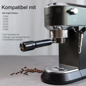 51mm Bottomless Portafilter 3 ears Only Compatible with Delonghi Dedica EC680/EC685 | Filter Basket 0.3mm Pores
