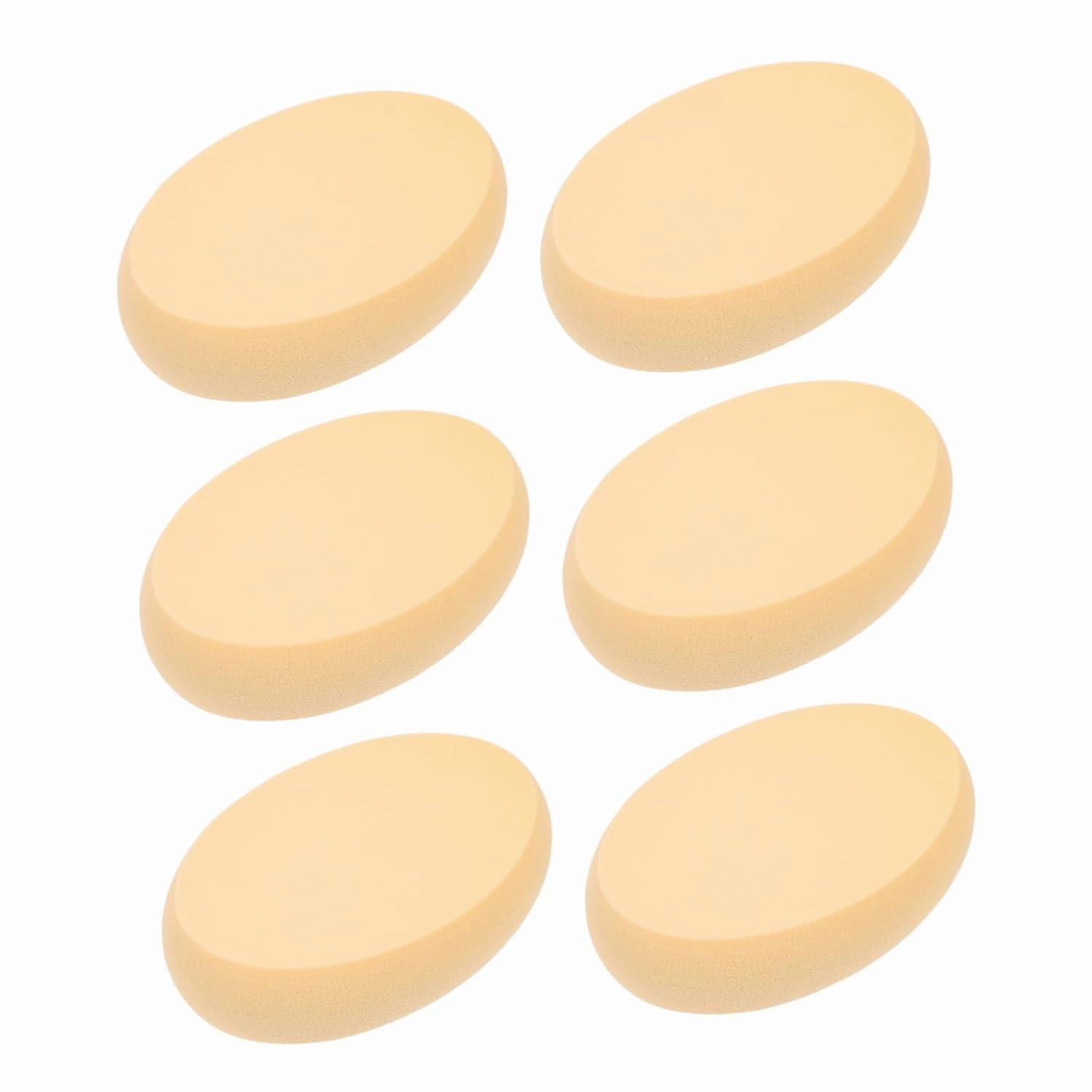 6pcs Oval Dual-use Powder Puff Premium Makeup Sponges for Smooth Foundation Application Lightweight and Gentle for Skin for All Face Curves
