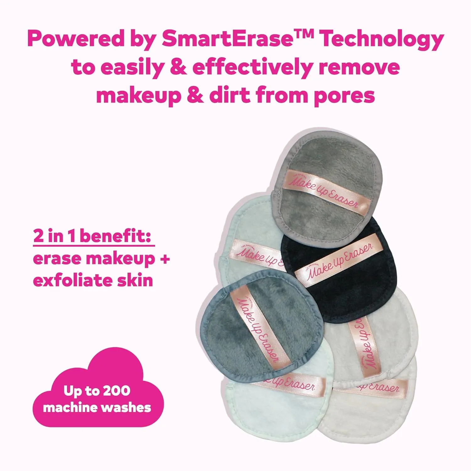 7-Day Set, Erase All Makeup with Just Water, Including Waterproof Mascara, Eyeliner, Foundation, Lipstick, Sunscreen, and More! 7ct