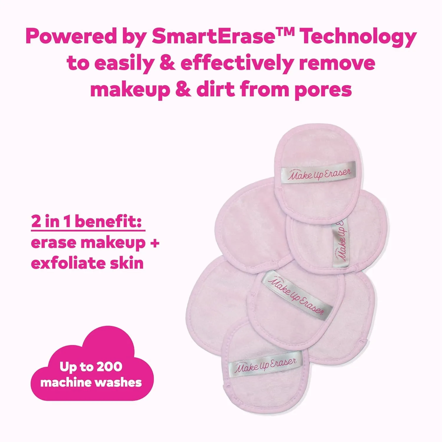 7-Day Set, Erase All Makeup with Just Water, Including Waterproof Mascara, Eyeliner, Foundation, Lipstick, Sunscreen, and More! 7ct