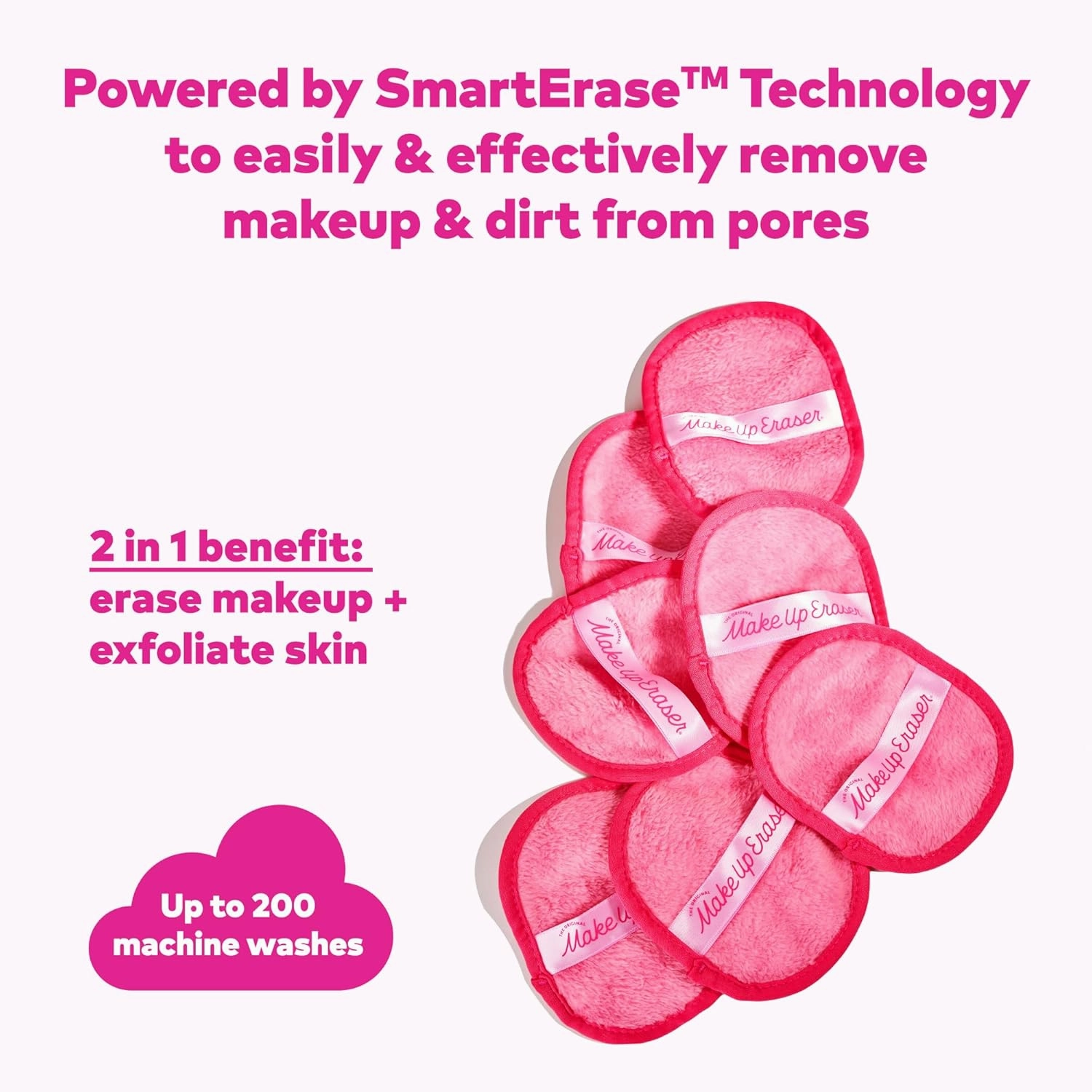 7-Day Set, Erase All Makeup with Just Water, Including Waterproof Mascara, Eyeliner, Foundation, Lipstick, Sunscreen, and More! 7ct