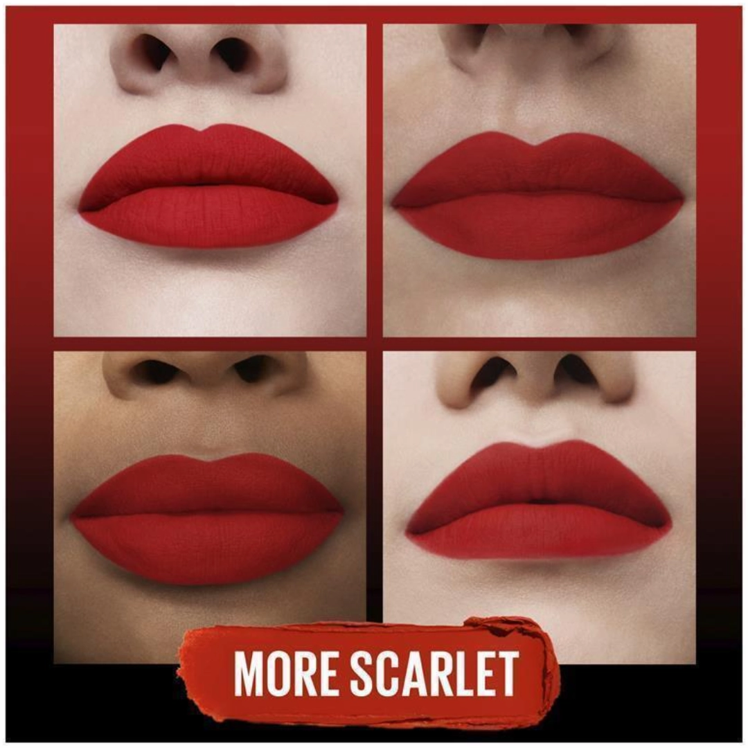 9x Maybelline Color Sensational Ultimatte Matte Slim Lipstick 299 More Scarlet