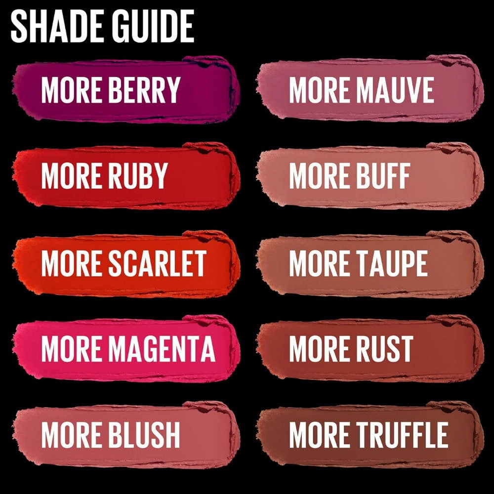 9x Maybelline Color Sensational Ultimatte Matte Slim Lipstick 299 More Scarlet