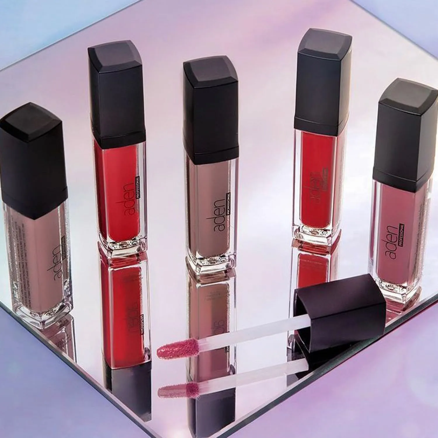 aden Professional An amazing liquid lip color with a matte, velvety finish long lasting color guaranteeing (03 Rosie Brown) (6ML) MADE IN ITALY
