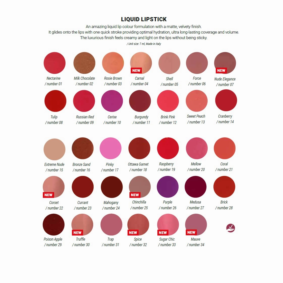 aden - 2 in 1 - Matte Liquid Lipstick & Lip Liner Set - 7ML - Non-Smudge & Quick Drying - Highly Pigmented - Long Duration with Hydration - Made in Italy (21 Coral)