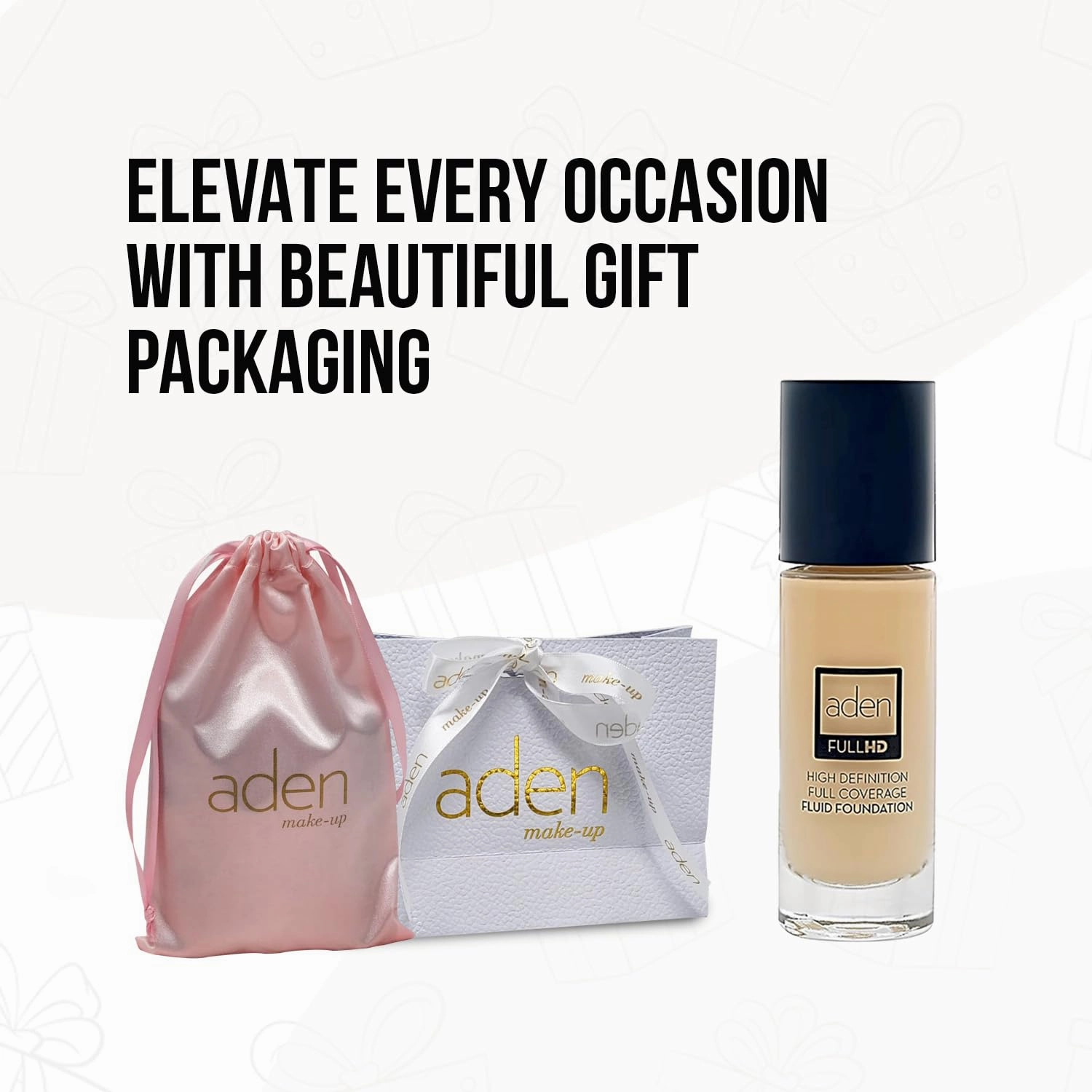 aden Fluid Foundation – 20ml – Sweat & Water Proof Full Coverage Foundation – Long lasting & High-Definition – No Fragrance & Sunscreen (03 Beige)