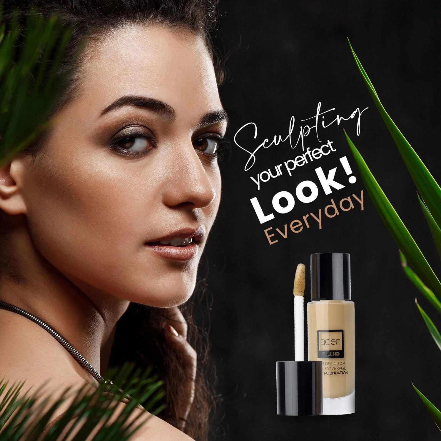 aden Fluid Foundation – 20ml – Sweat & Water Proof Full Coverage Foundation – Long lasting & high-definition – No Fragrance & Sunscreen (05 Honey)